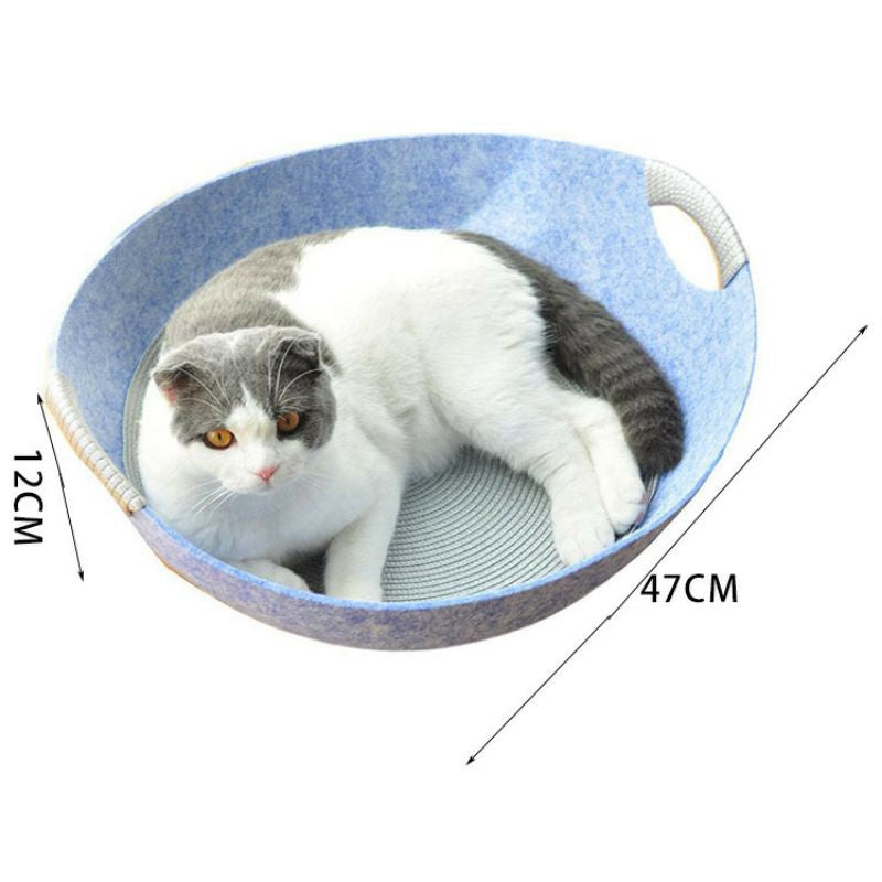 [SG Stock] Felt cat bed pet sleeping round nest
