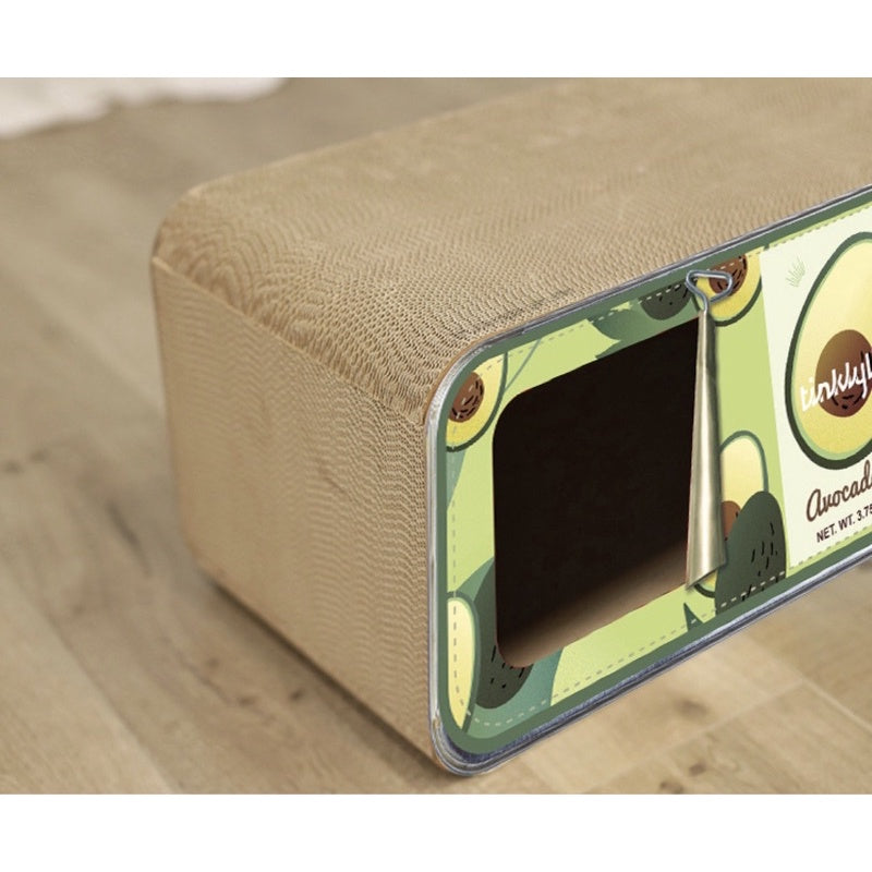 [SG Stock] Tinklylife cat scratch board box house fruit canned food