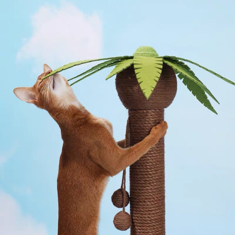 [sg stock] Zeze cat scratch coconut tree pet toy