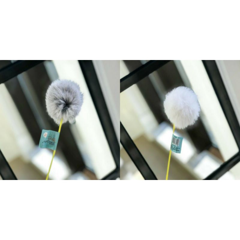 Cat teaser rabbit fur feather cat toy pet toy 🦯 stick wand