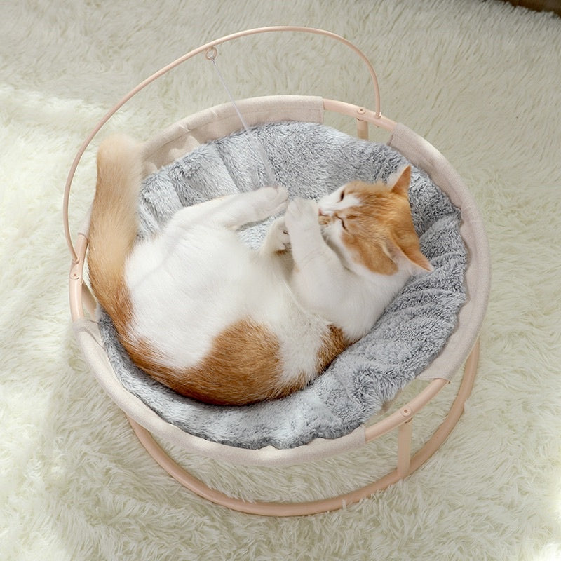 [SG Stock] Hoopet Cat hammock with teaser pet bed sofa chair summer