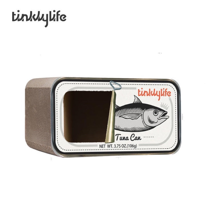 [SG Stock] Tinklflife cat scratch board tuna can canned food fun cat house pet toy