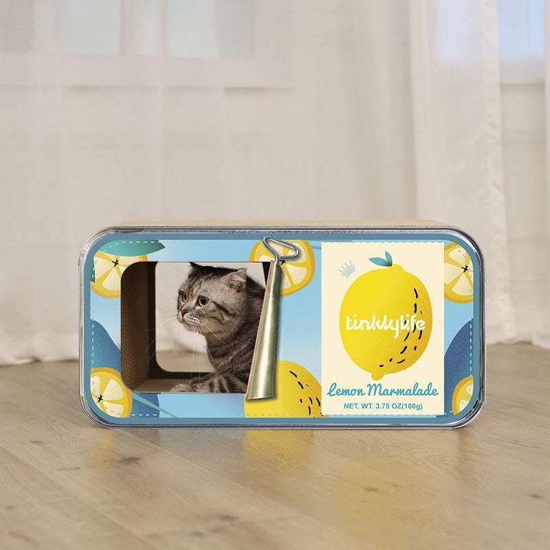 [SG Stock] Tinklylife cat scratch board box house fruit canned food