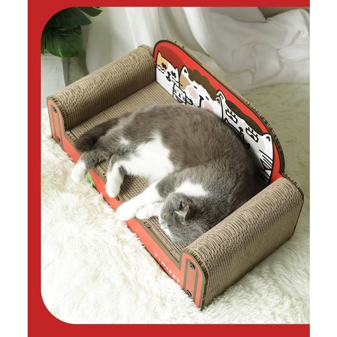 [SG Stock] TinyPet happy family cat scratch sofa board bed pet toy