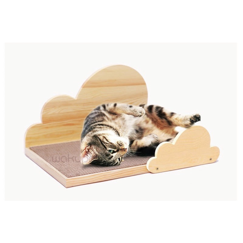 Wakupet wooden cloud ☁️ scratcher cat scratch board pet toy bed