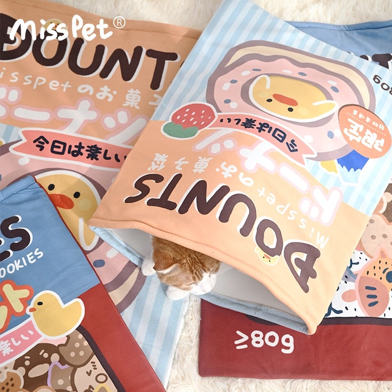 Misspet soft cat bag pocket bed donut 🍩 cookie 🍪