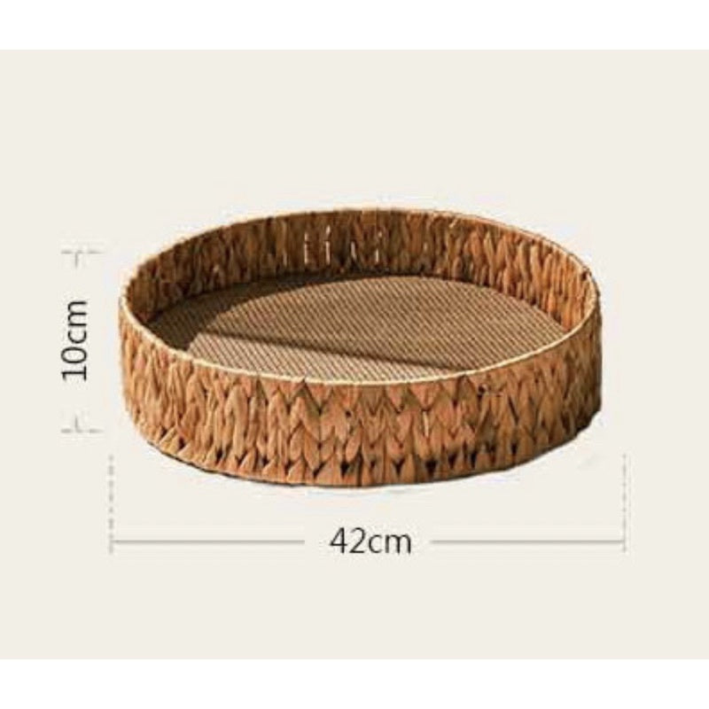Wakupet cat round scratcher scratch board bed rattan handmade pet nest