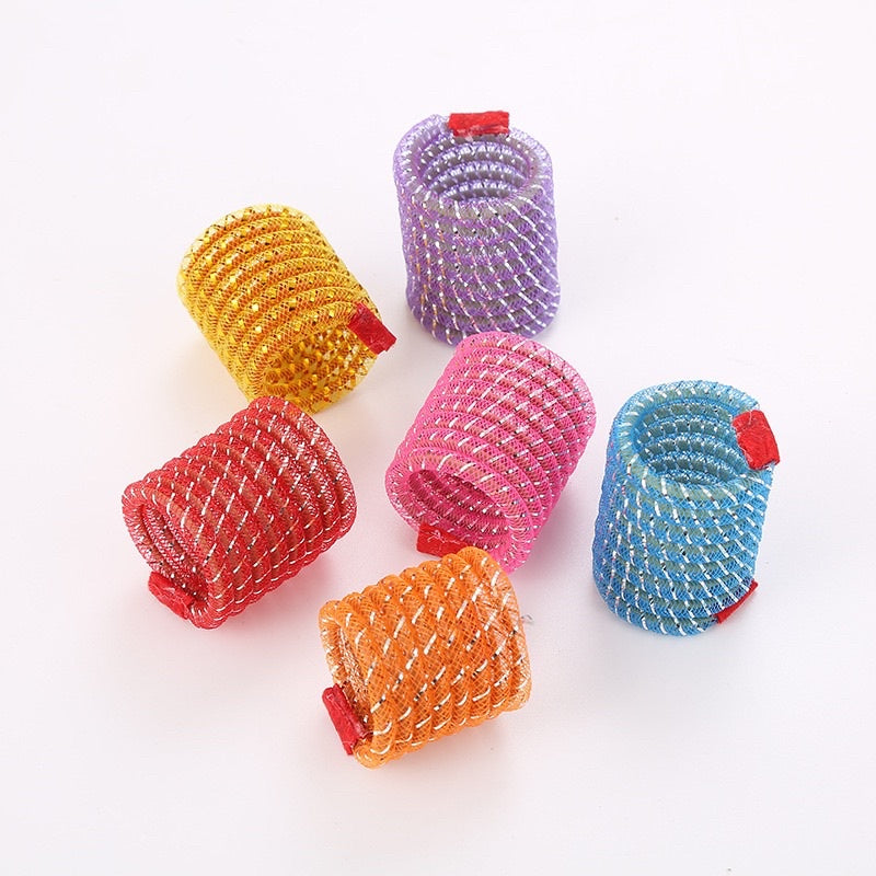 Cat toy soft plastic spring tube pet chaser