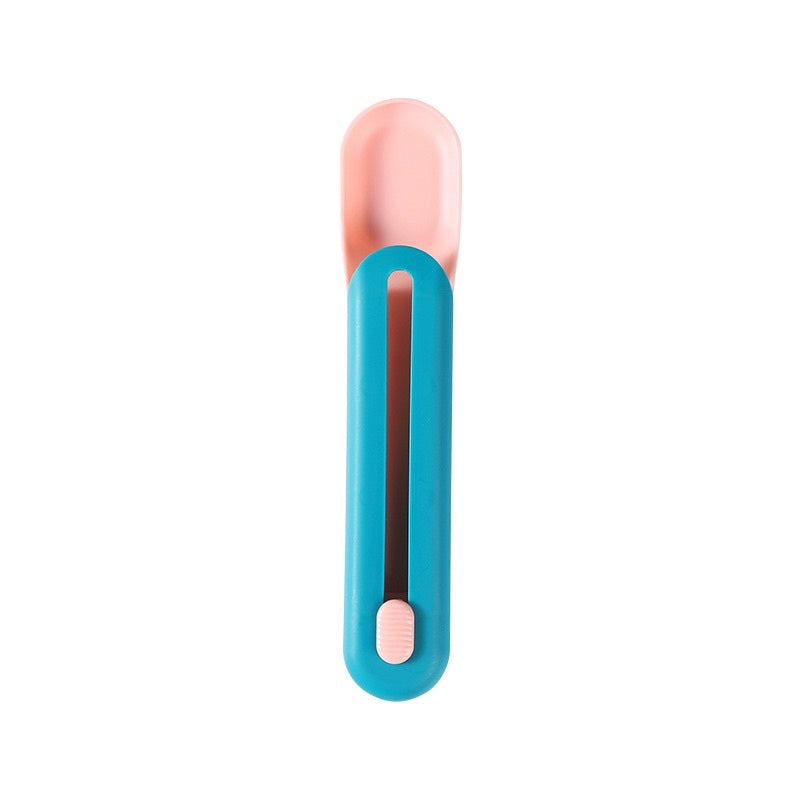 Cat snack feeder spoon meat paste pushing spoon