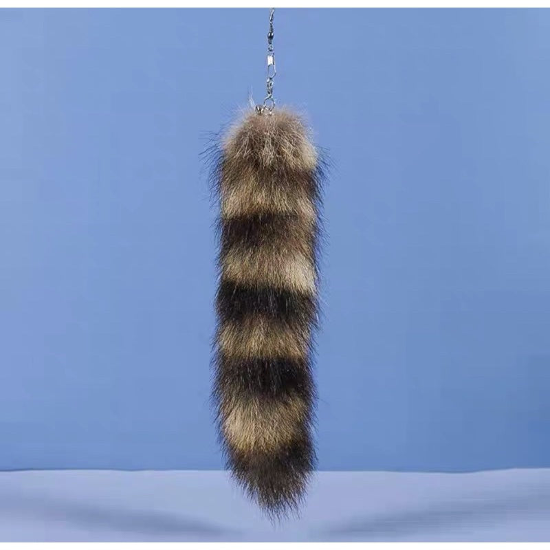 Cat teaser with fox 🦊 fur fishing wand pet chaser