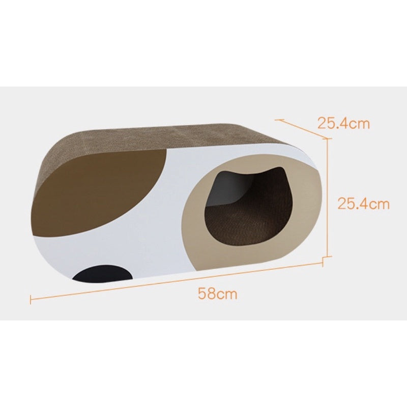 MSBC Cat scratch board house bed tunnel all in one pet toy