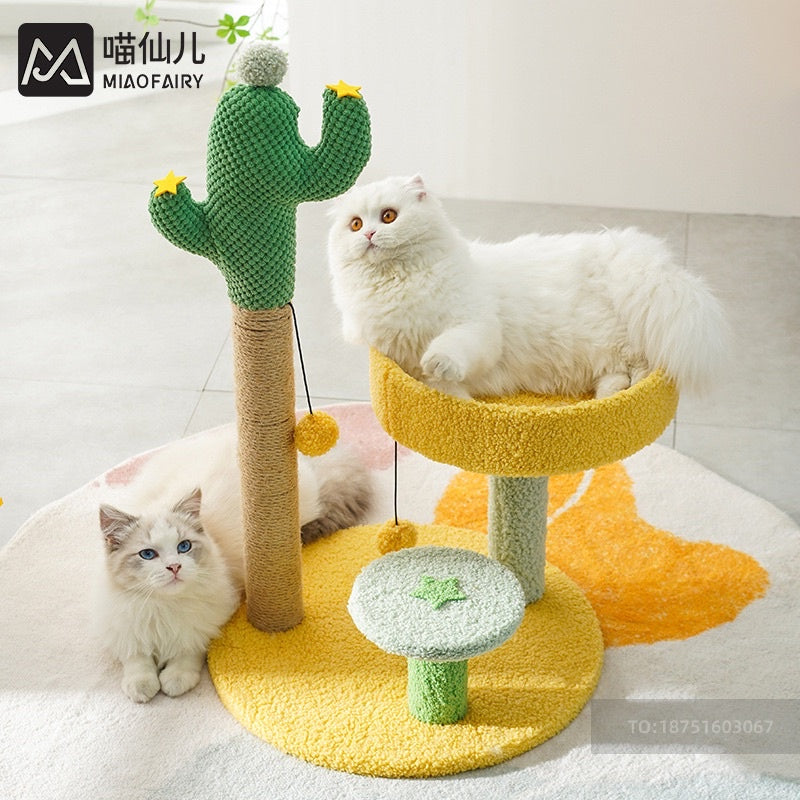 MeowFairy cactus 🌵 small cat climbing tree post scratch post scratcher