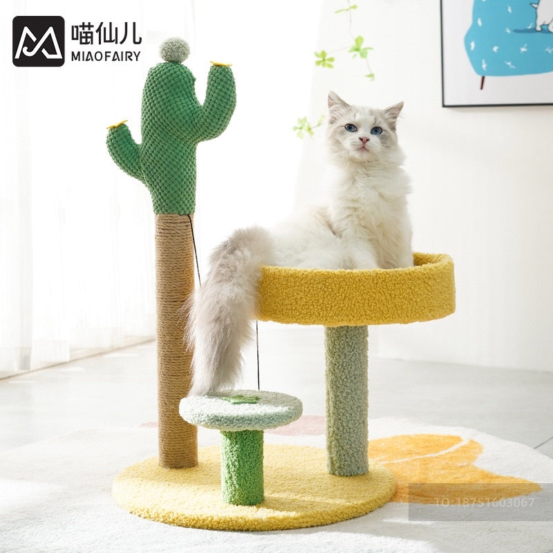 MeowFairy cactus 🌵 small cat climbing tree post scratch post scratcher