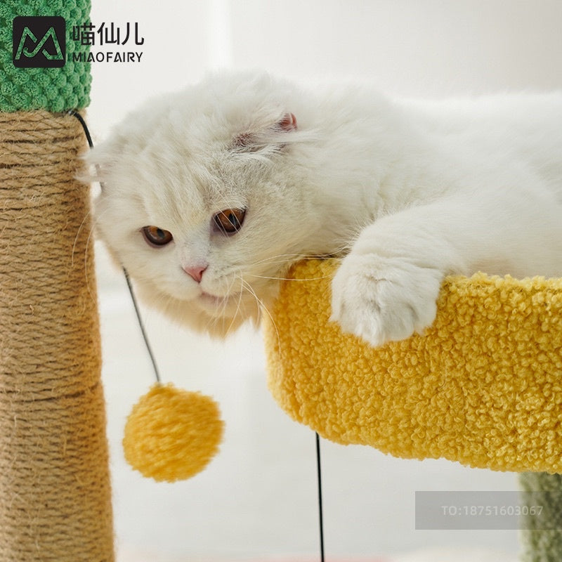 MeowFairy cactus 🌵 small cat climbing tree post scratch post scratcher
