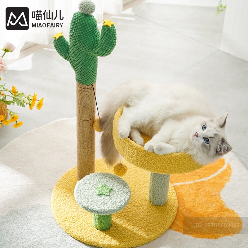 MeowFairy cactus 🌵 small cat climbing tree post scratch post scratcher