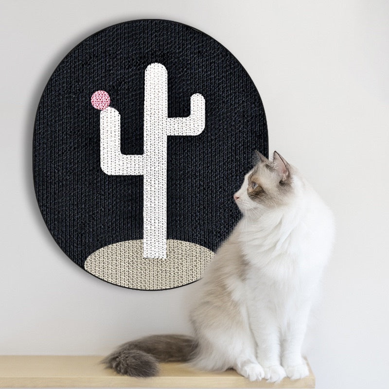 Deku black and white cactus 🌵 cat scratcher scratching board pet toy
