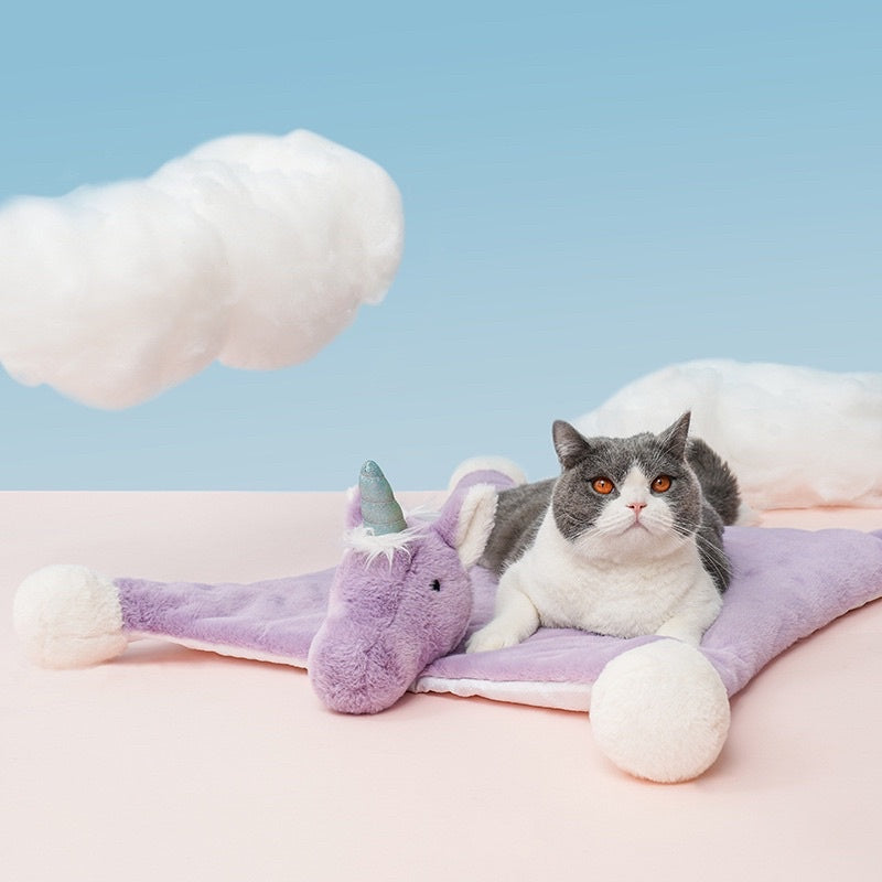 Zeze unicorn 🦄 cat sleeping soft bed pet bed