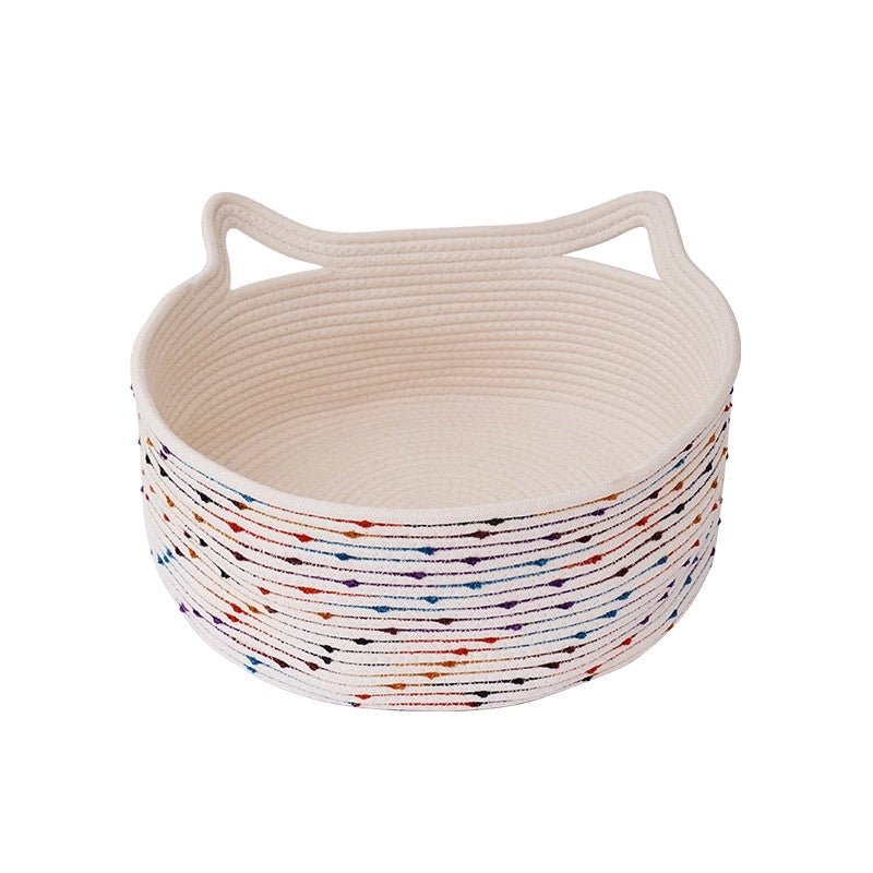 Zeze Cat scratch board cotton round bed knit 🧶 Organization box
