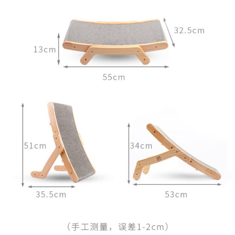 [SG Stock] Wooden cat scratch board multi function transformer bed