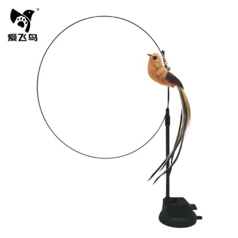 [SG Stock] Cat teaser with sucker on floor suction pad pet toy self play wand chaser
