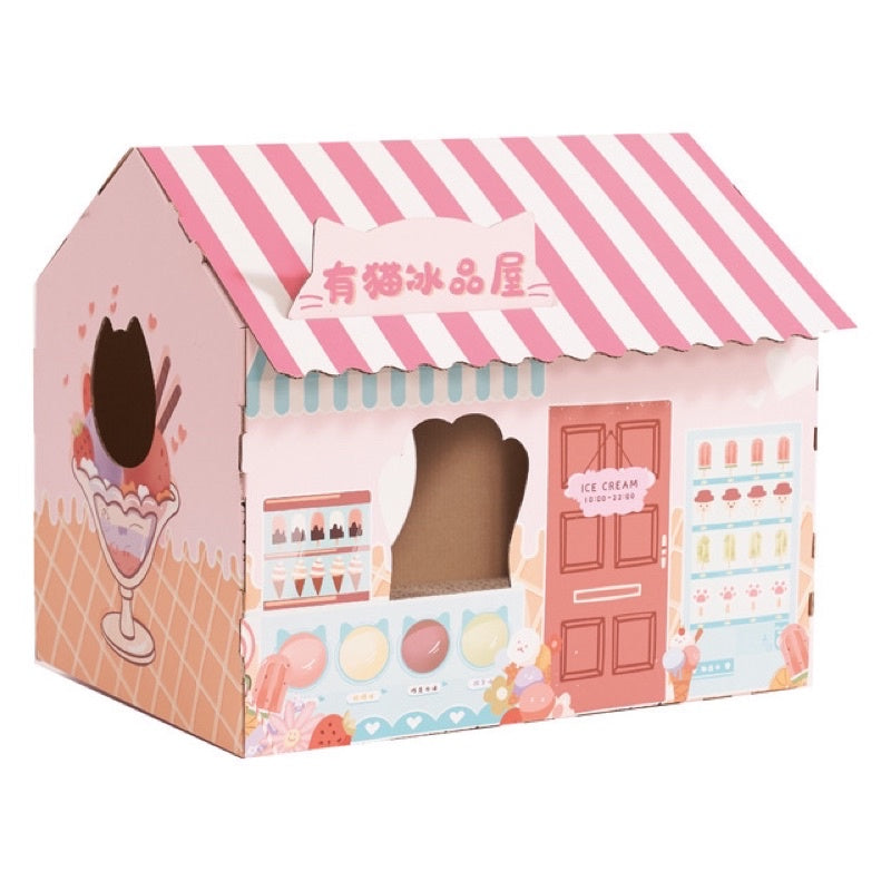 [SG Stock] Cat house with scratch board Cat Tax Christmas house