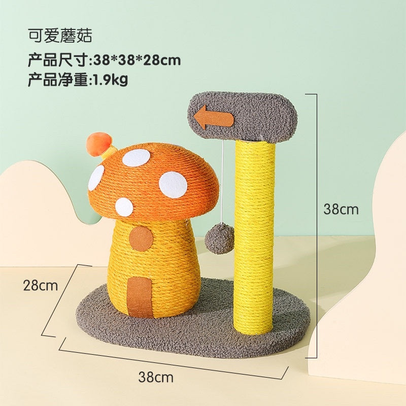 [SG Stock] Mushroom Chicken Cat scratch pole post pet toy