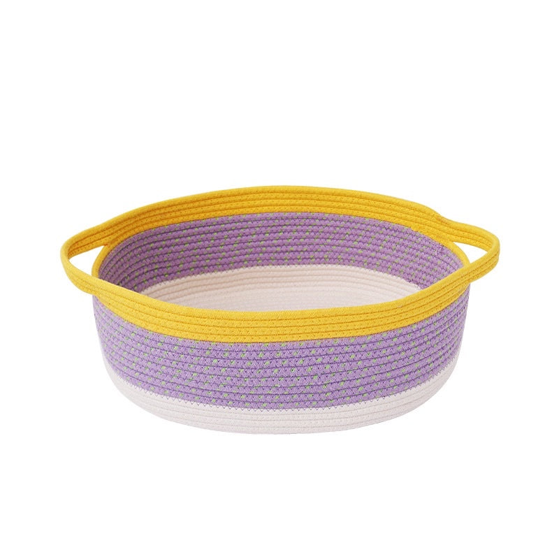 Zeze Cat scratch board cotton round bed knit 🧶 Organization box