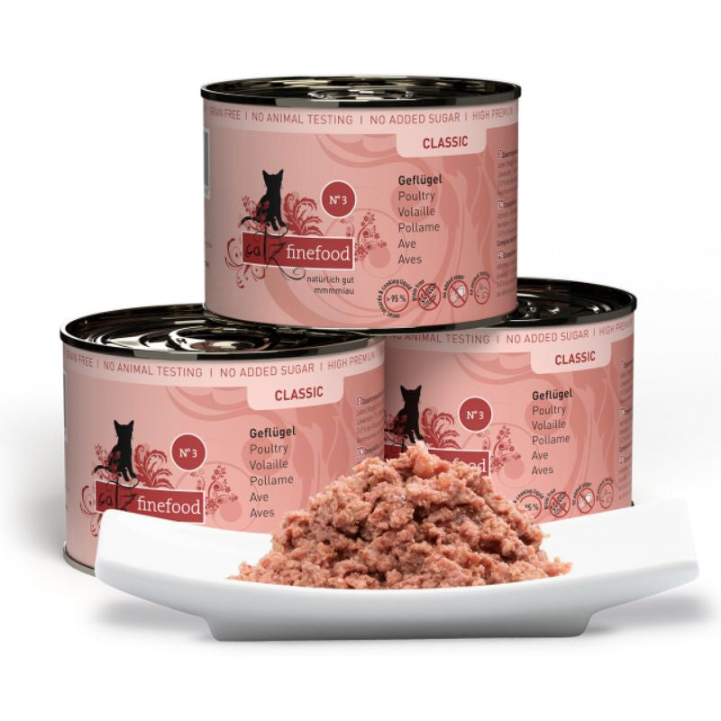 Catz Finefood 6 x classic No. 3 Poultry Catzfinefood cat wet food 6x200g