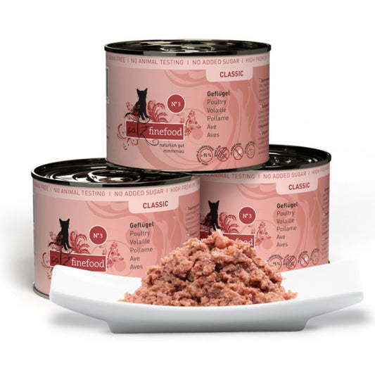 Catz Finefood 6 x classic No. 3 Poultry Catzfinefood cat wet food 6x200g
