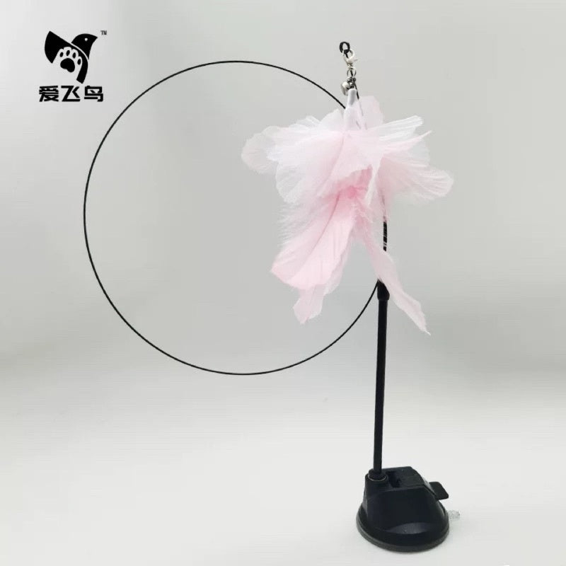 [SG Stock] Cat teaser with sucker on floor suction pad pet toy self play wand chaser