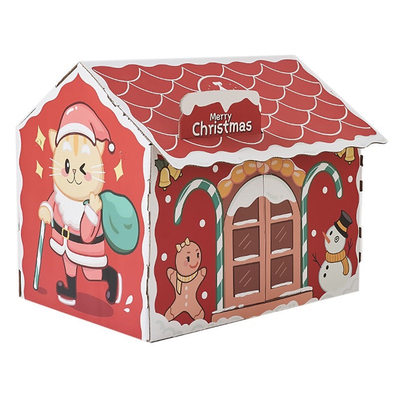[SG Stock] Cat house with scratch board Cat Tax Christmas house