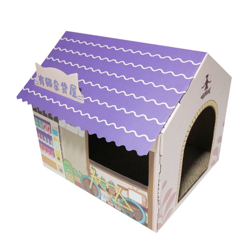 [SG Stock] Cat house with scratch board Cat Tax Christmas house