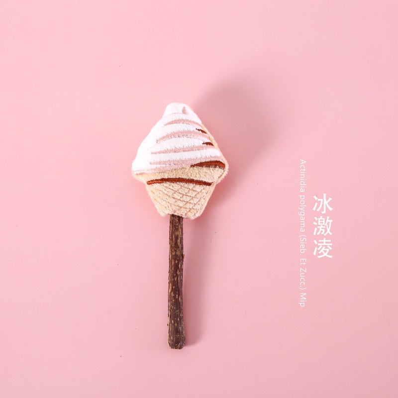 Cake 🍰 series catnip lollipop toy catmint pet cat ice cream 🍦 cartoon design