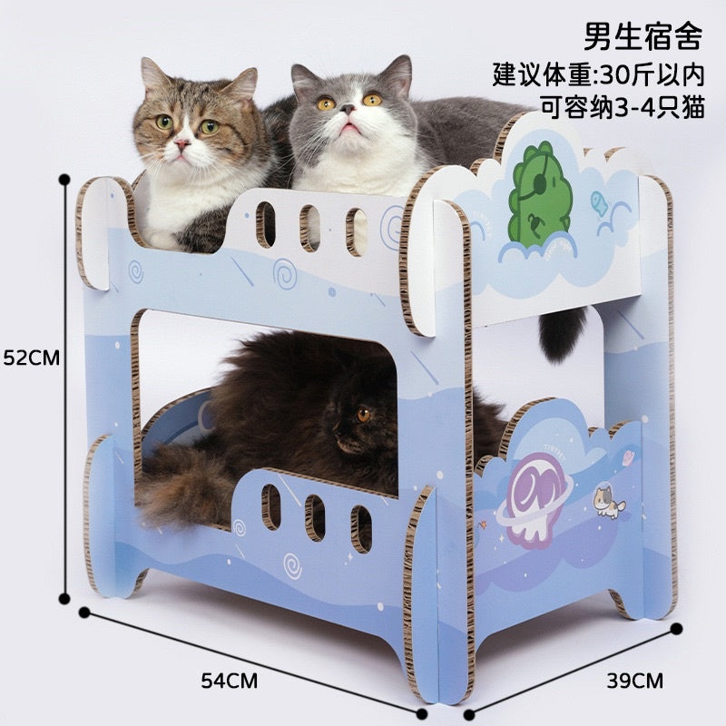 [SG Stock] TinyPet double deck cat scratch board sleeping bed pet toy scratcher