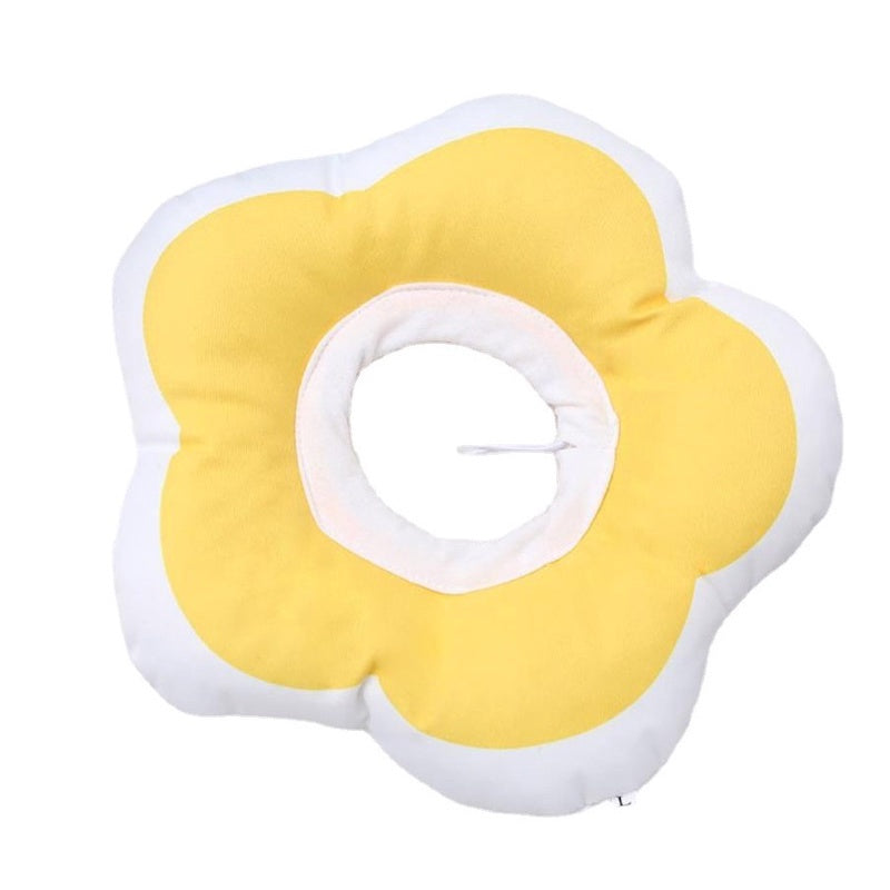 [SG Stock] Pet E collar Elizabeth cone water proof prevent licking surgery healing soft anti bite sunflower 🌻