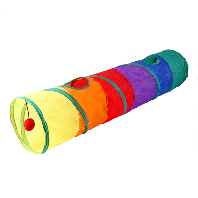 [SG Stock] Rainbow 🌈 cat tunnel pet toy multi size