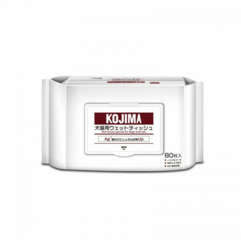 [SG stock] Kojima Pet Wipe tissue 80's cat dog cleaner gloves 6's