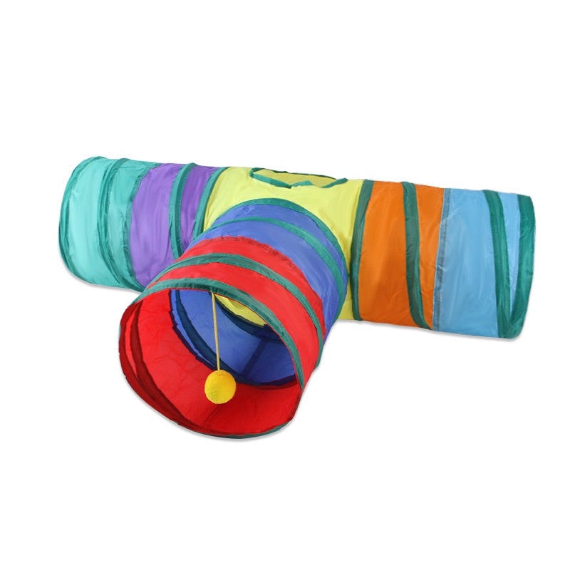 [SG Stock] Rainbow 🌈 cat tunnel pet toy multi size