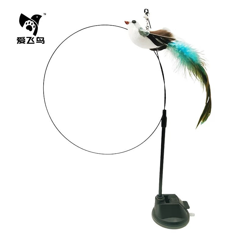 [SG Stock] Cat teaser with sucker on floor suction pad pet toy self play wand chaser