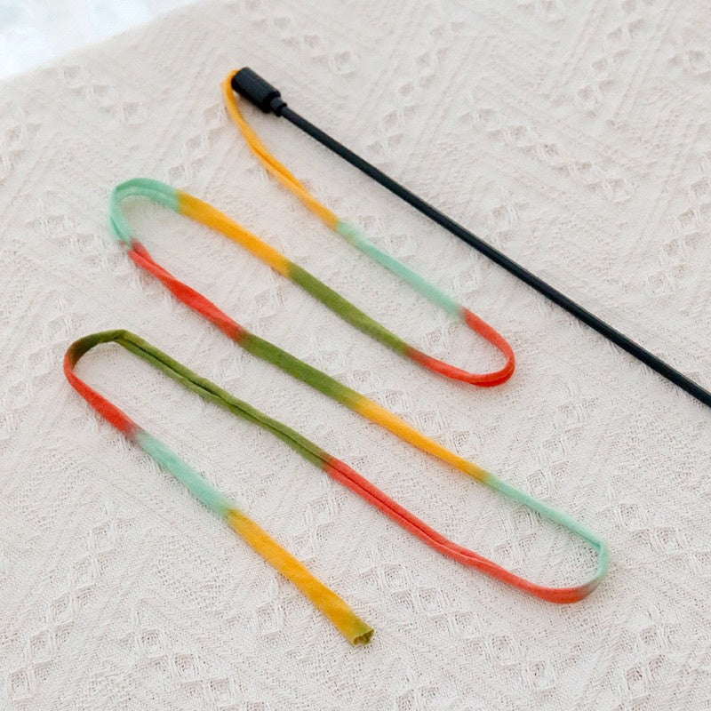 Rainbow color cat teaser 110cm cat toy pet toy