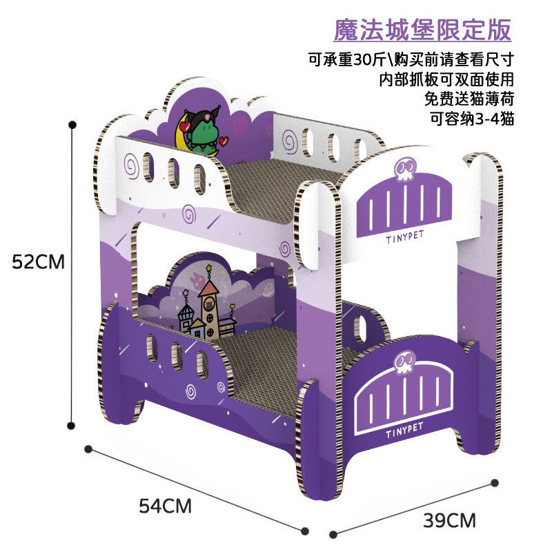 [SG Stock] TinyPet double deck cat scratch board sleeping bed pet toy scratcher