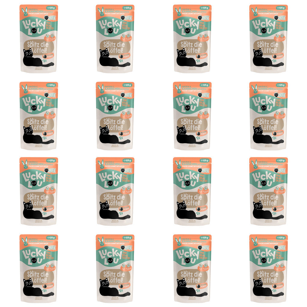 Lucky Lou® Lifestage 16 x 125g Pouches Bundle Deal Cat Completely Food Made in Germany Kitten Senior