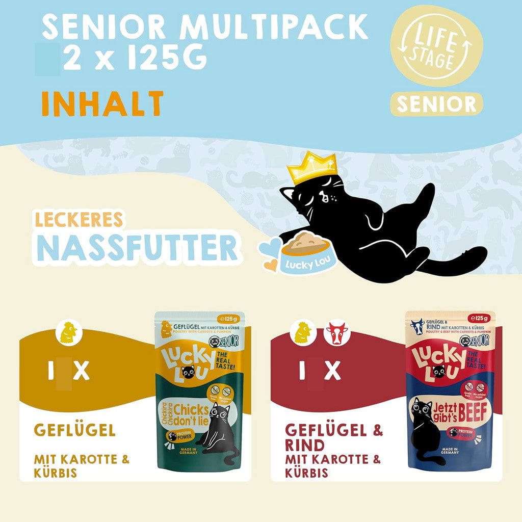 Lucky Lou® Lifestage Senior 125g Pouch Made in Germany Completely Cat Wet Food