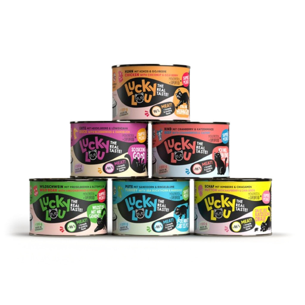 Lucky Lou® SuperMono² Made in Germany Completely Cat Wet Food 200g