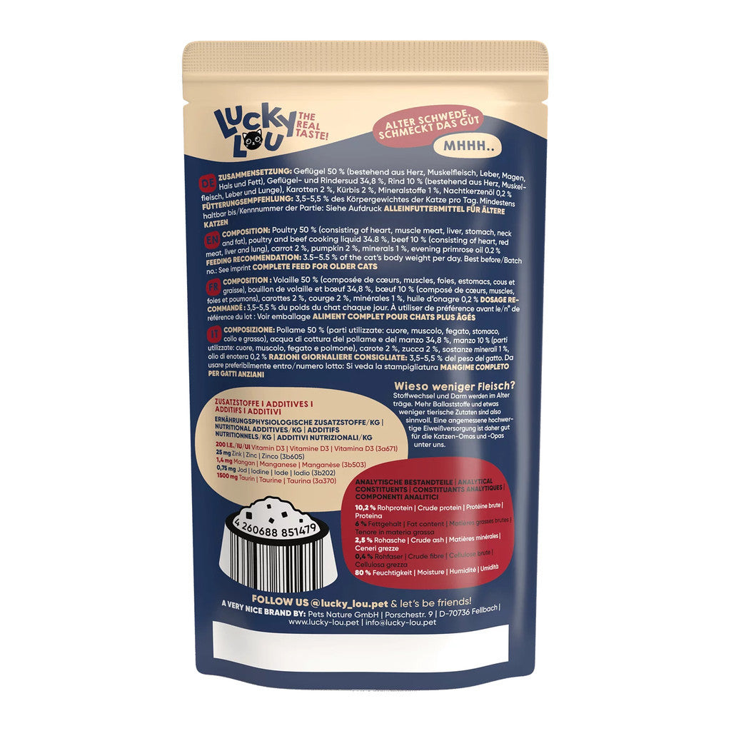 Lucky Lou® Lifestage Senior 125g Pouch Made in Germany Completely Cat Wet Food