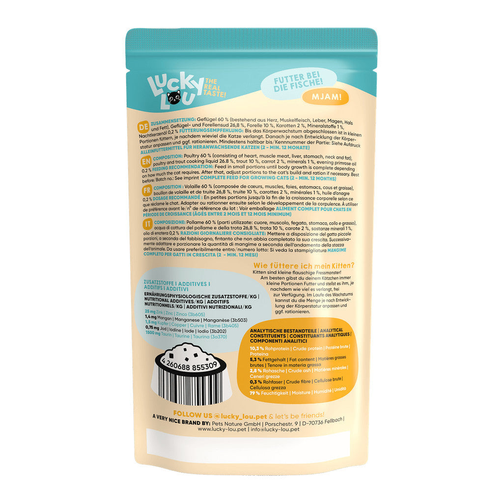 Lucky Lou® Lifestage Kitten 125g Pouch Made in Germany Completely Cat Wet Food