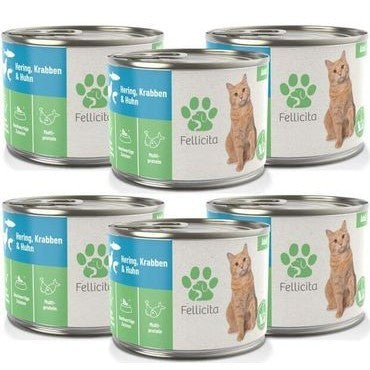 FELLICITA CAT WET FOOD TRIAL PACK 200g Made in Germany Completely Food for Cat Kitten
