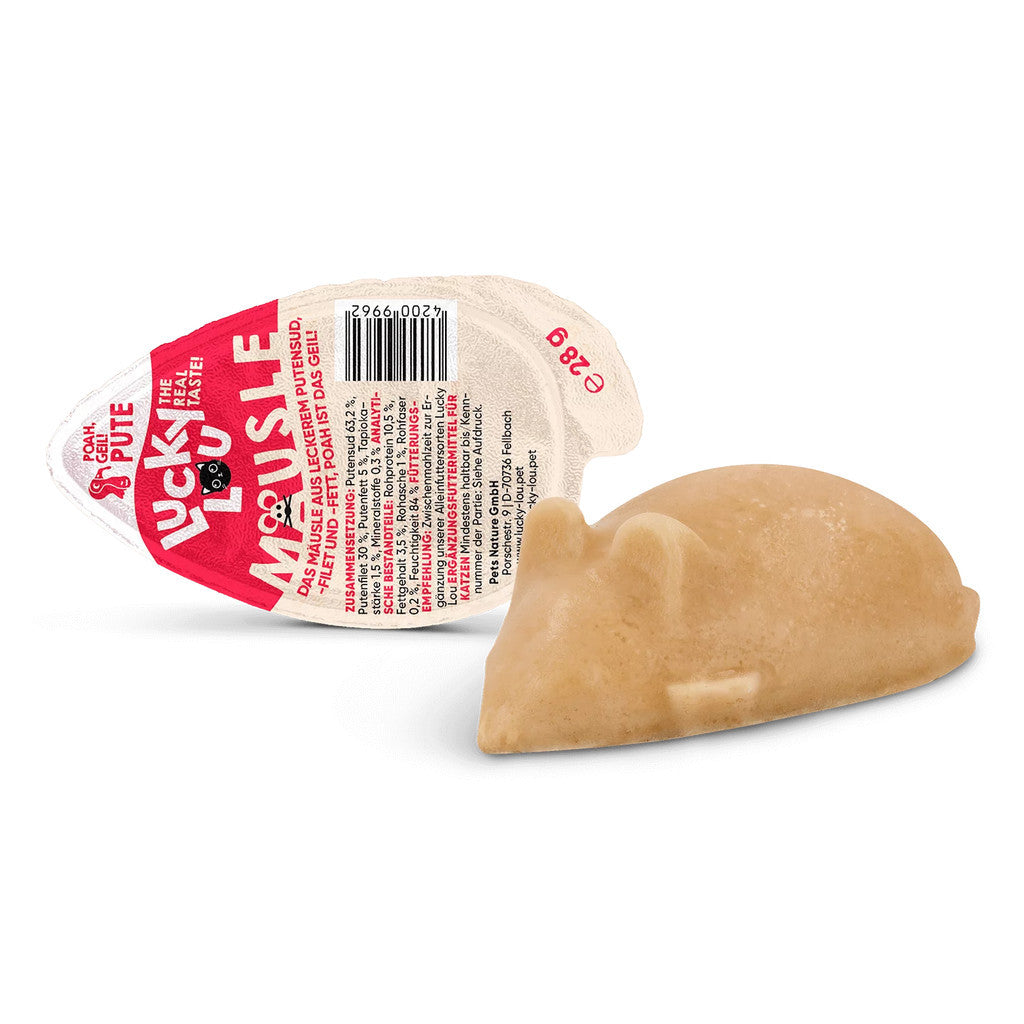 Lucky Lou® Mäusle Turkey 28g Mouse Cat Snack Wet Food Kitten