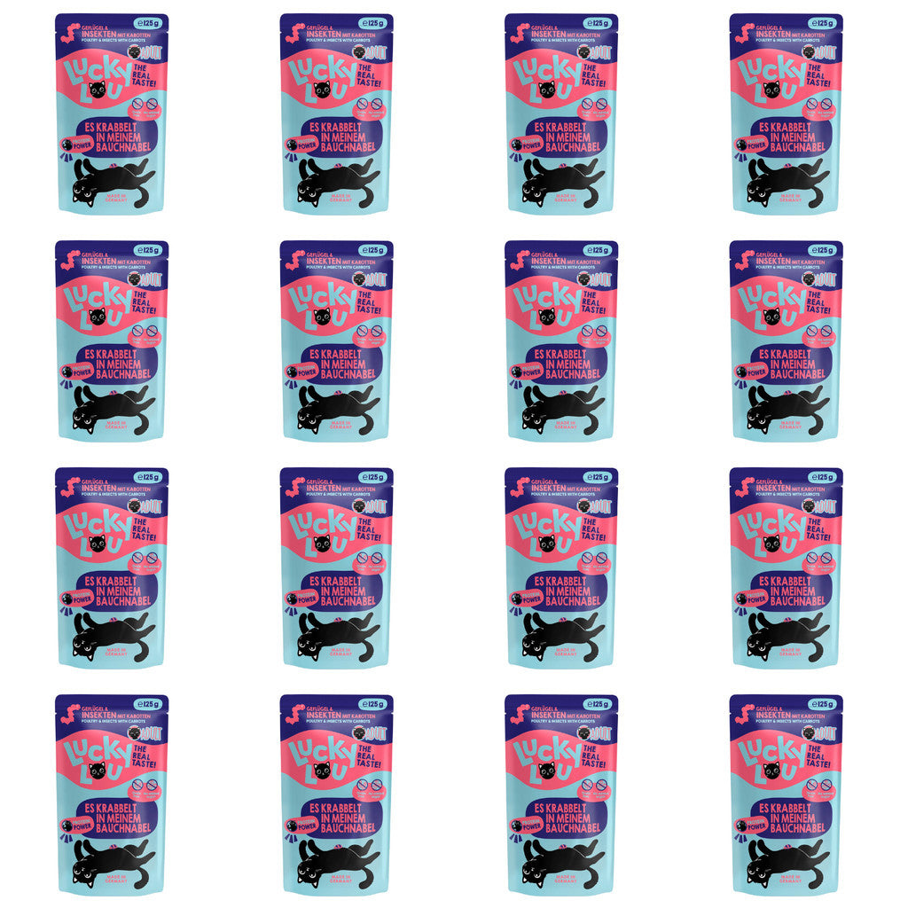 Lucky Lou® Lifestage 16 x 125g Pouches Bundle Deal Cat Completely Food Made in Germany Kitten Senior