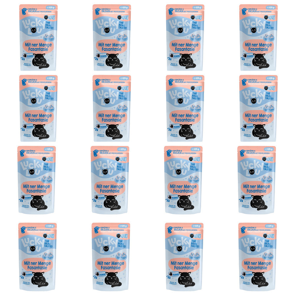 Lucky Lou® Lifestage 16 x 125g Pouches Bundle Deal Cat Completely Food Made in Germany Kitten Senior